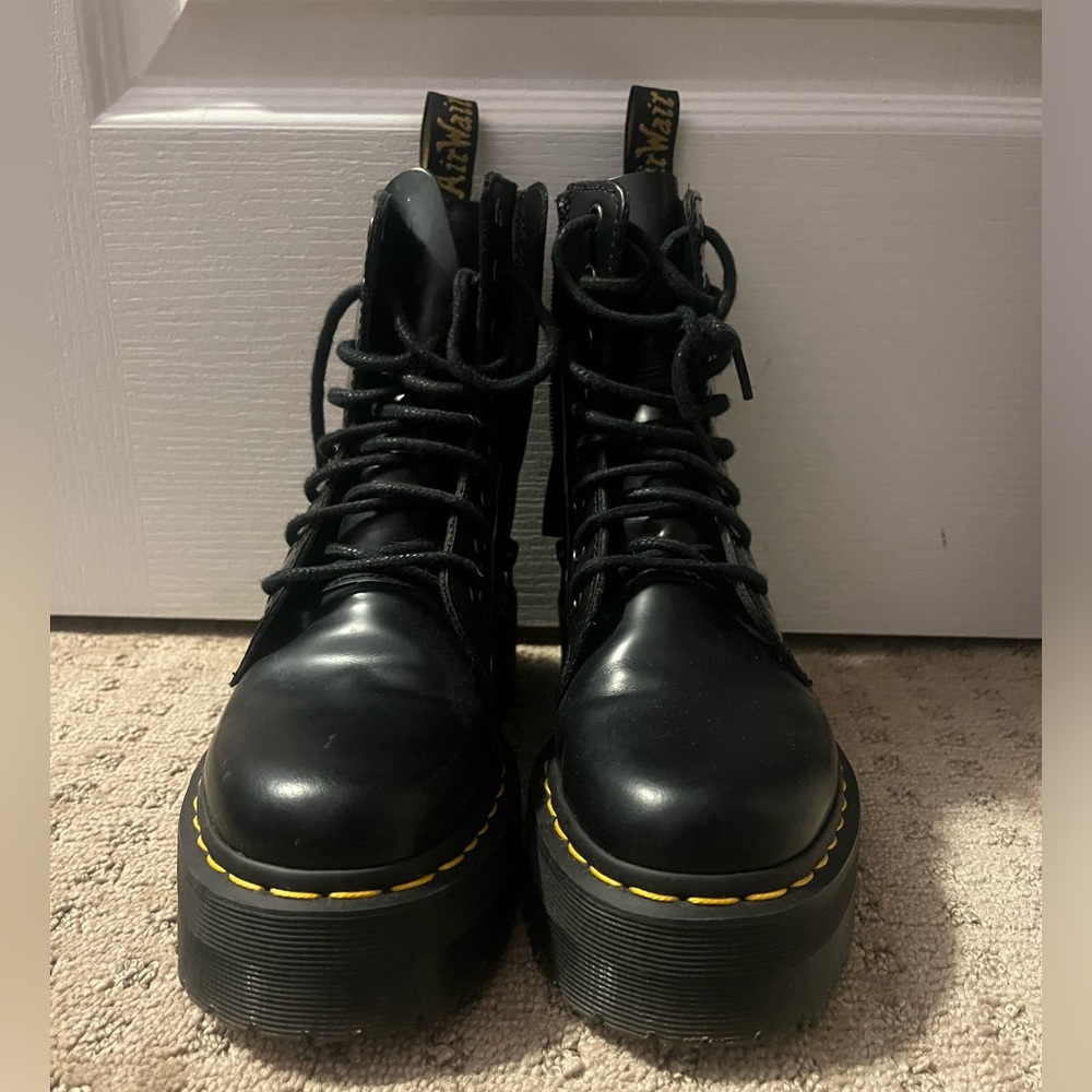 Black platform Doc Martens